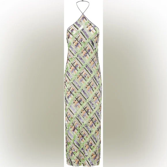 Veronica Beard Cherie Sequin Halter Bodycon Dress - Picture 5 of 13